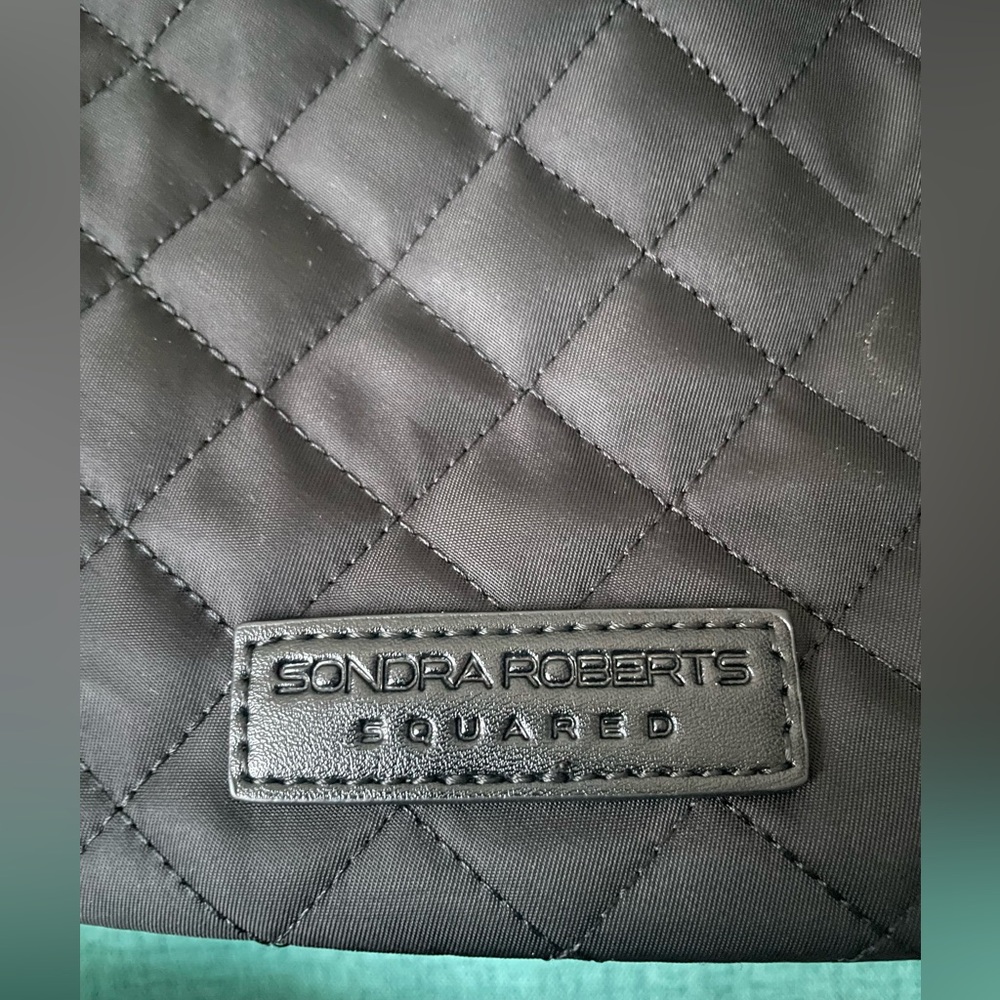 Sondra Roberts Quilted Black Backpack - Picture 2 of 13